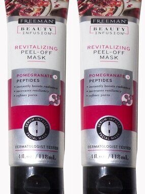 Freeman Beauty Infusion Revitalizing Pomegranate Peel-off Face Mask 4 fl/oz Set